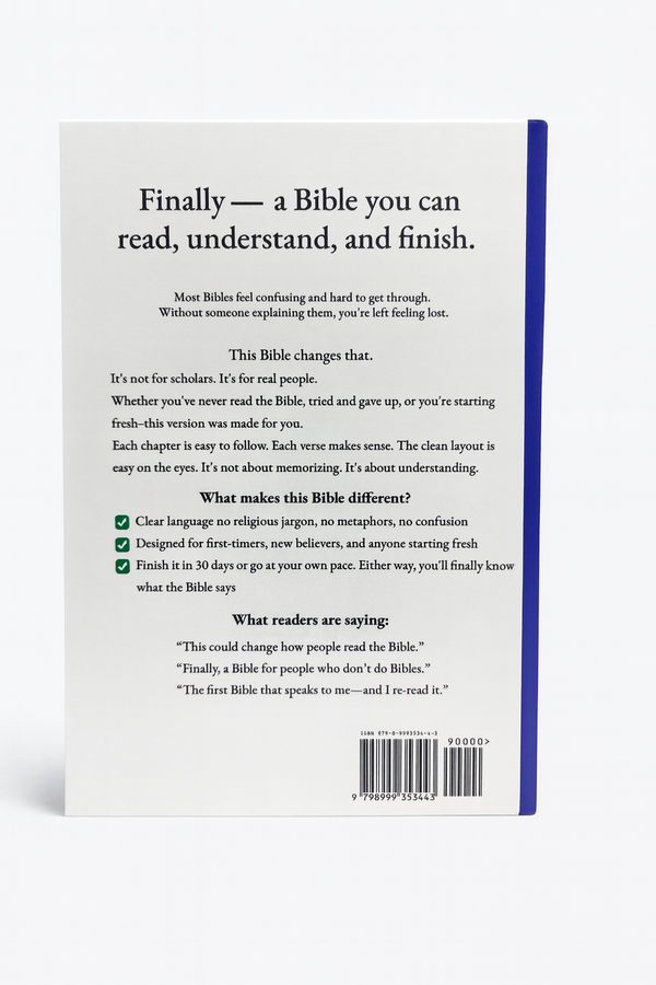 The Simple Bible: Blue Edition - Hardback