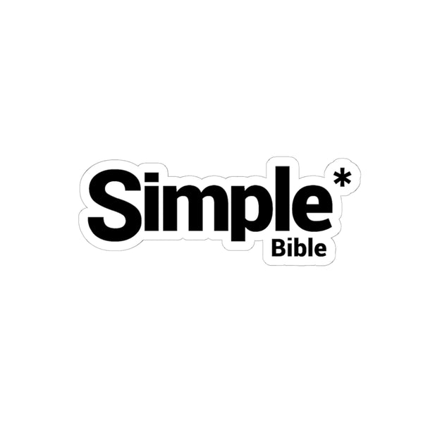 The Simple Bible Classic Sticker - Black